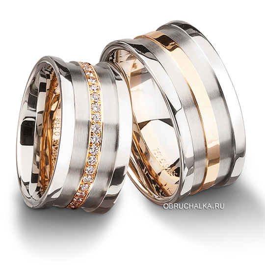 Комбинированные обручальные кольца Furrer Jacot 62-52770