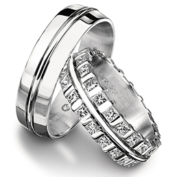 Обручальные кольца с бриллиантами Furrer Jacot