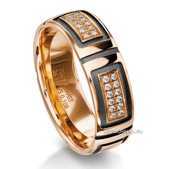 Обручальные кольца из красного золота Furrer Jacot 62-53180