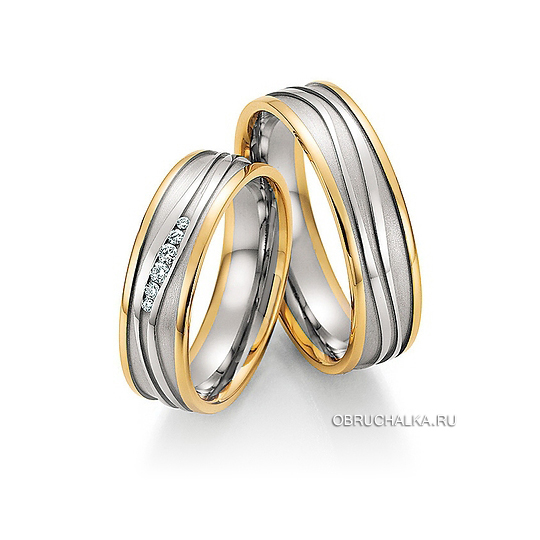 Комбинированные обручальные кольца Collection Ruesch 66-34030-060