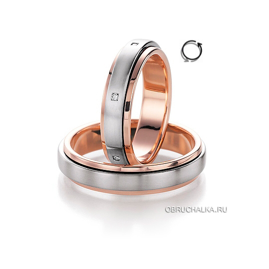 Комбинированные обручальные кольца Collection Ruesch 71-10030-050