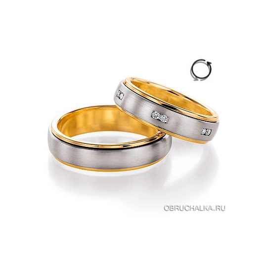 Комбинированные обручальные кольца Collection Ruesch 71-10050-060