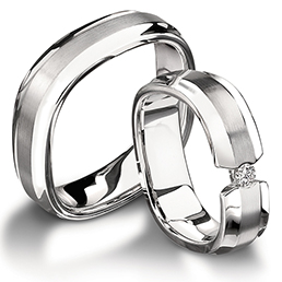 Обручальные кольца из белого золота Furrer Jacot