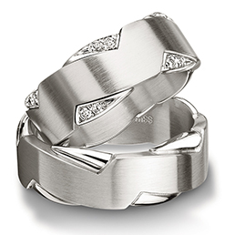 Обручальные кольца из белого золота Furrer Jacot