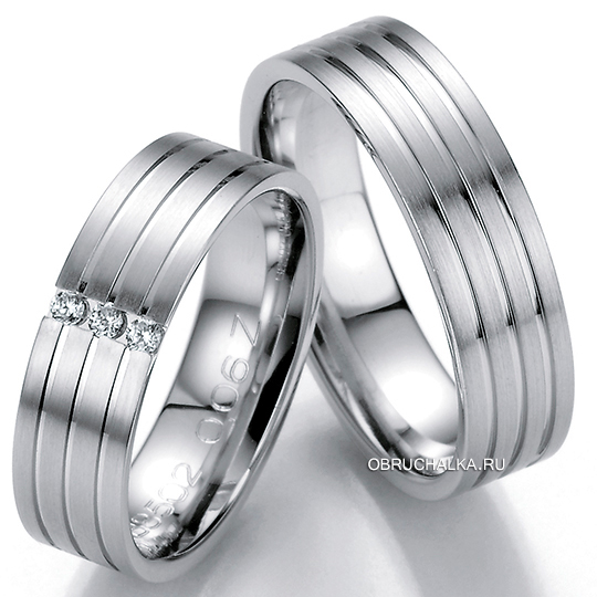 Обручальные кольца из белого золота Bayer 88502