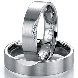 Обручальные кольца из белого золота Bayer