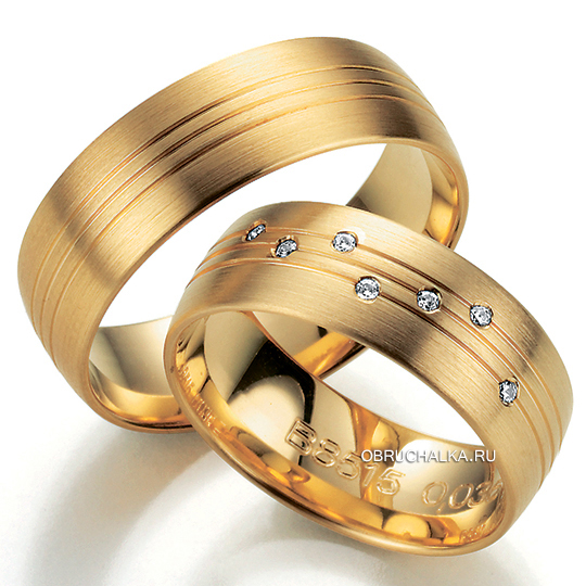 Обручальные кольца из абрикосового золота Bayer 88515