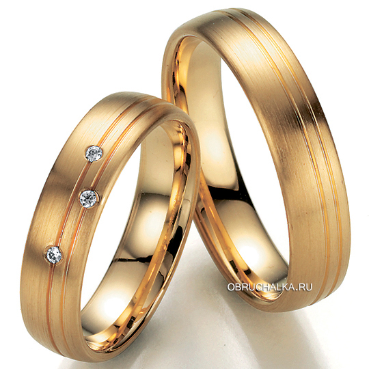 Обручальные кольца из абрикосового золота Bayer 88562