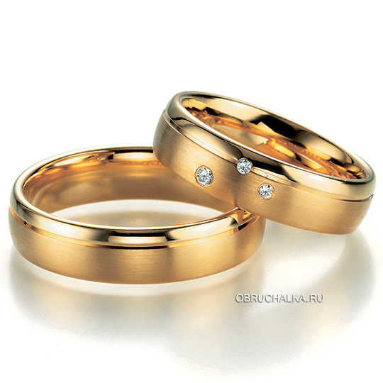 Обручальные кольца из абрикосового золота Bayer 88564