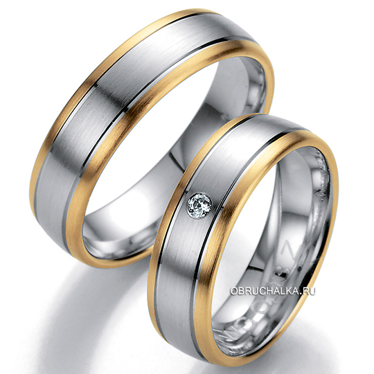 Комбинированные обручальные кольца Bayer 88635GW