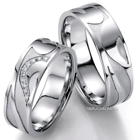Обручальные кольца из белого золота Bayer 88717