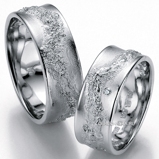 Обручальные кольца из белого золота Bayer 89005