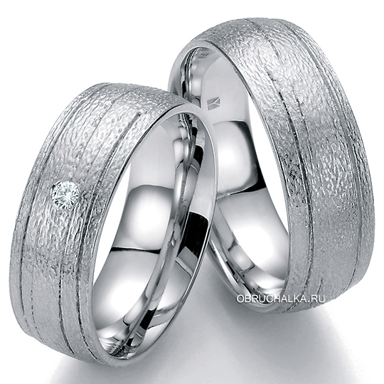 Обручальные кольца из белого золота Bayer 89015