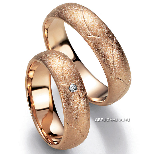 Обручальные кольца из красного золота Bayer 89016
