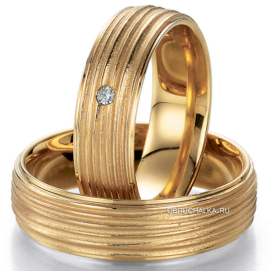 Обручальные кольца из абрикосового золота Bayer 89018