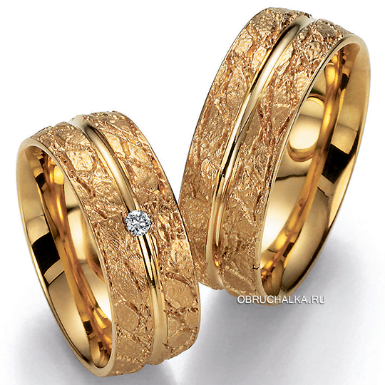 Обручальные кольца из абрикосового золота Bayer 89019