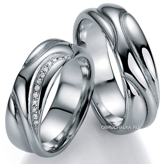 Обручальные кольца из белого золота Bayer 89022