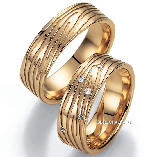 Обручальные кольца из абрикосового золота Bayer 89030