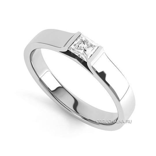 Помолвочное кольцо из белого золота R1H015