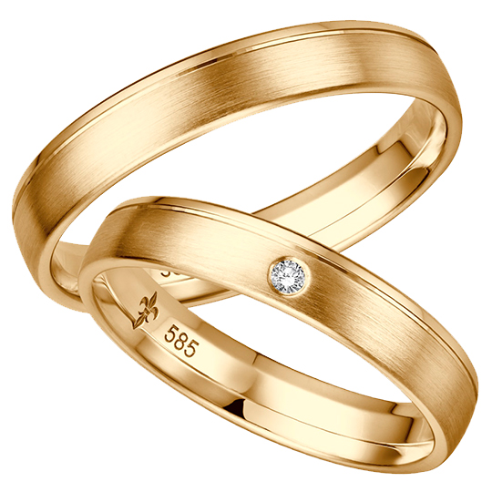 Обручальные кольца из абрикосового золота Giloy 1-00058
